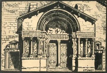 „St-Trophime – Le Portail – A St-Trophime templom portálja”, 1920-as évek.