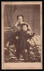 Eugenie de Montijo 1826-1920 és Fia portréja, 1860 körül.