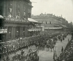 A királyi körmenet: Aides-De-Camp elhaladva a United Service Club mellett, 1897