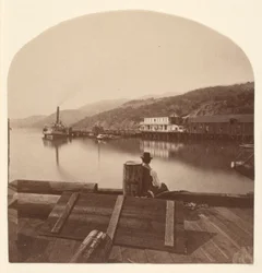 Sausalito az N.P.C.R.R. rakpartról, dél felé nézve