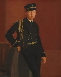 Achille De Gas kadét egyenruhájában