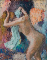 A fürdő után magát szárító nő; Apres le bain, femme s"essuyant, 1890-1895