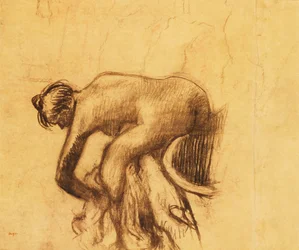 A fürdő után magát szárító nő, 1890-es évek