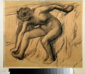 Fürdés után. Edgar Degas (1834-1917) rajza