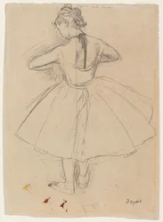 Táncos álló, Hátulnézet; Álló táncos, hátulnézet, 1872-1873