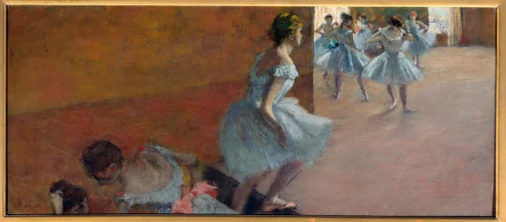 Lépcsőn mászó táncosok Edgar Degas (1834-1917) festménye