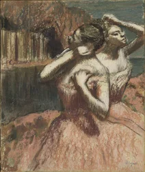 Deux danseuses – Két táncos, Degas, Edgar (1834-1917). Pasztell papíron. Mérete: 63,5x53 cm. Nemzeti Múzeum Stockholm