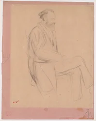 Édouard Manet, Ülő alak, jobb oldali profilból
