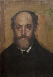 Emile Durand Greville, művészeti kritika – Emile Durand-Greville (1838-1914) művészeti kritikus portréja, készítette: Degas, Edgar (1834-1917). Olajfestmény. Mérete: 50x37 cm. Nemzeti Múzeum Stockholm