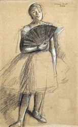 Rajongó táncosnő (1876 körül). Edgar Degas (1834-1917). Pasztell és szén, papírrúdra. Musee des Beaux-Arts de la Ville de Paris, PeuPalais.