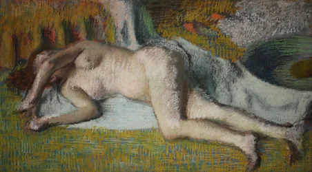 Francia: Après le bain (femme nue couchée)