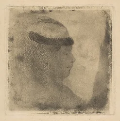 Profilos nő feje, 1879-80.