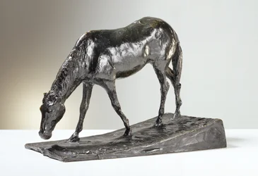 Ló a vályúnál (bronz)