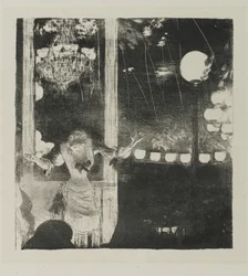 Mlle Becat a Cafe des Ambassadeurs-ben, 1877-78 (litho szőtt papíron)