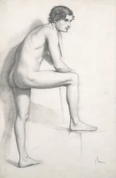 Akt-tanulmány, 1858 körül