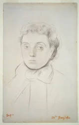 Joséphine Gaujelin portréja, 1867 előtt (kréta papíron)