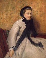 Szürke ruhás nő portréja, kb. 1865.