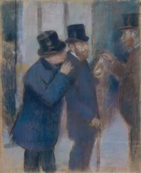 Portrék a tőzsdén, 1878-79 körül (pasztell, papírra vágva, vászonra fektetve)