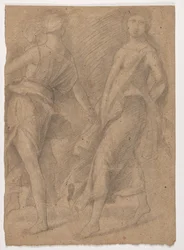 Tanulmány Andrea Mantegna, "Parnassus" után, 1854-56 körül