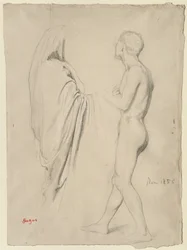 Tanulmány "Dante és Vergilius" számára, 1856-57 körül