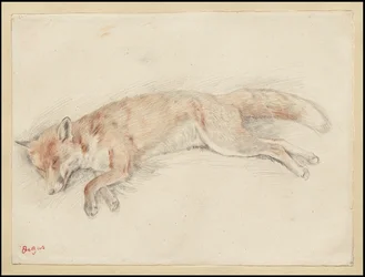 Tanulmány a "Döglött róka az erdőben" számára, 1861-64 körül