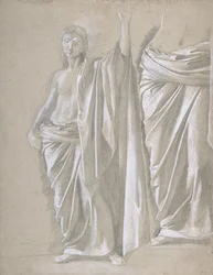 Tanulmány egy terített figuráról, 1857-58.