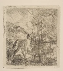 A sportoló lovára ül, 1856.