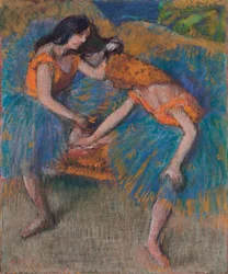 Két táncos sárga fűzővel, 1902 körül