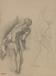 Két meztelen férfi, 1856-57