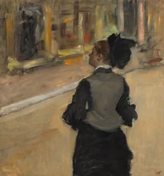 Nő hátulról nézve (Múzeumlátogatás), 1879-85 körül