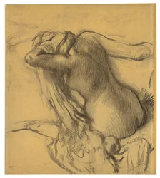 Haját szárító nő, 1890-95 körül