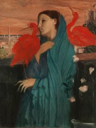 Fiatal nő Ibisszel, 1860-62.