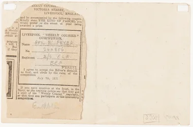 Felterjesztés egy újság pályázati szerkesztőjéhez, 1917