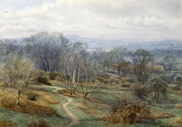 Hampstead Heath Harrow felé néz a hegyen, 1880 körül (wc papíron)