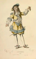 Jelmez Lelie szerepéhez, 1868 körül (metszet)
