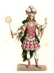XIV. Lajos francia király, a Napkirály (1638-1715), tánckosztümben