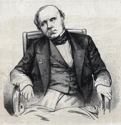 Augustin Thierry (1795-1856) francia történész portréja. Chevignard metszet a „” Le Magasin Picturesque”-ben