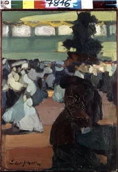At the ball (At a ball). Edmond Lemperor festménye (1876-1909)