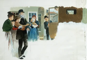 Szerencsétlenség, szívből, Edmondo De Amicis, rajz