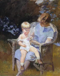 Marjorie és a kis Edmund, 1928.
