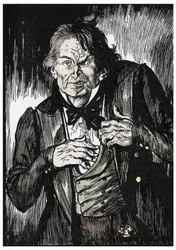 Mr. Hyde, miután bevette az ellenszert, Dr. Jekyll-lé változik, Illusztráció: Edmund Joseph Sullivan (1869-1933) Robert Louis Stevenson (1850-1894) L