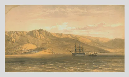 Woronzoffs herceg palota Jalta közelében, a Krím déli partján, 1854, 1855.
