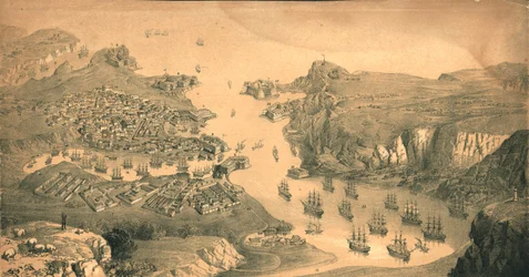 Sebastopol városa, erődjei és kikötői, 1854