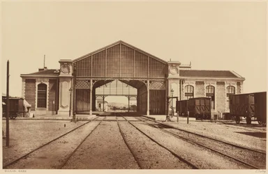 Toulon, Gare (Toulon, vasútállomás),1861 vagy később (fénykép)