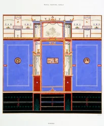 Fali dekoráció, Dioscuri háza, Pompei