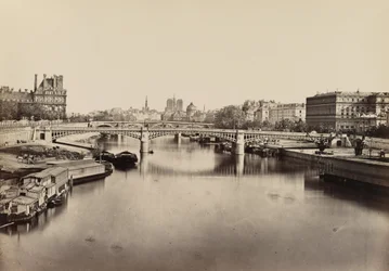 A Solferino-híd, Párizs, 1860 körül (fotó)