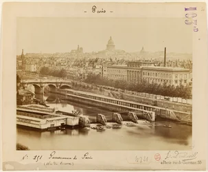 A Louvre látképe, Párizs, 1865-1900 körül (fotó)
