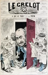 (Karikatúra az újságcenzúráról) - Pépin, 1877.02.18. „Le Grelot”
