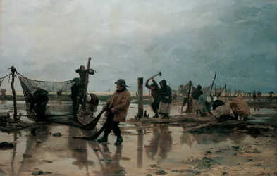 A hálók rögzítése, 1885