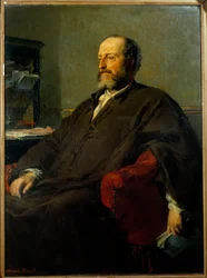 Guillaume Victor Augier (1820-1889) drámaíró portréja Edouard Louis Dubufe (1820-1883) festménye 1877 V. 1,31x0,98 m